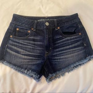 American Eagle Hi Rise Festival Denim Shorts